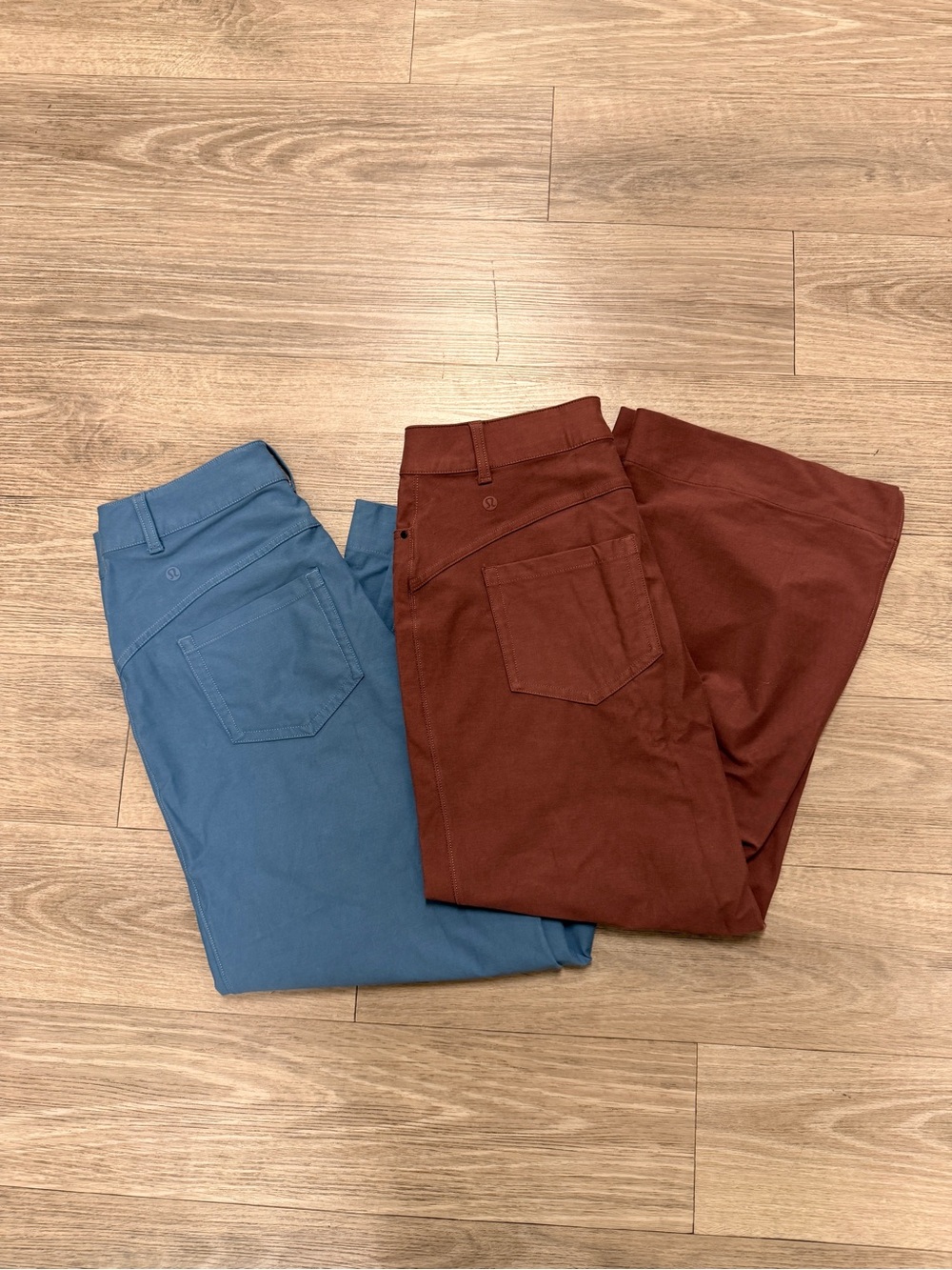 Lululemon City sleek 5 pocket wide leg light utilities, 27 petite*, set of two